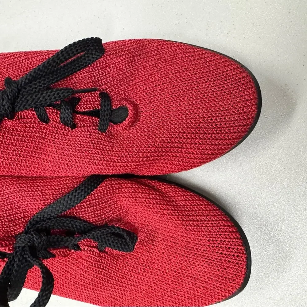 Arcopedico Red Knit Sole Desire Lace Up Sneakers Women 10.5 Casual Comfort Shoes